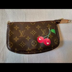 Authentic Cherry Louis Vuitton Accessory Purse